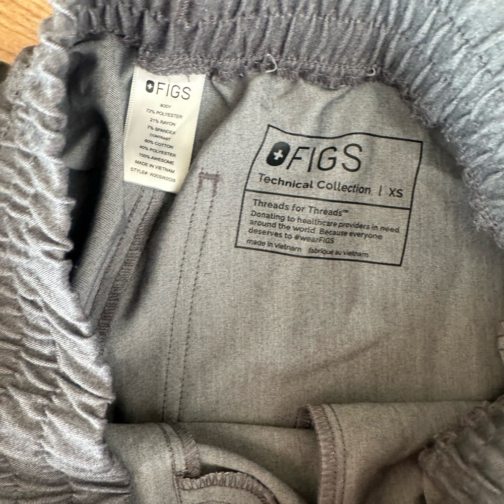 EUC High Waisted Zamora Jogger Scrub Pants Graphite Gray Sz XS - Picture 6 of 8